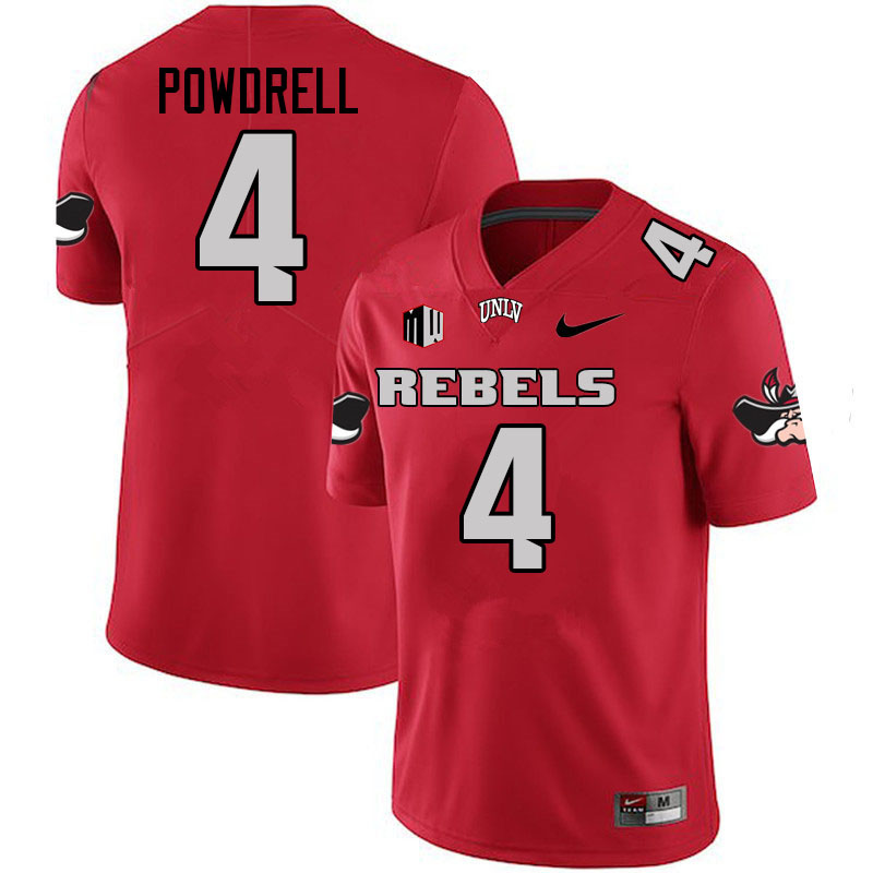 #4 Andrew Powdrell UNLV Rebels College Football Jerseys-Retro Scarlet #4 Andrew Powdrell UNLV Rebels College Football Jerseys-Retro Scarlet